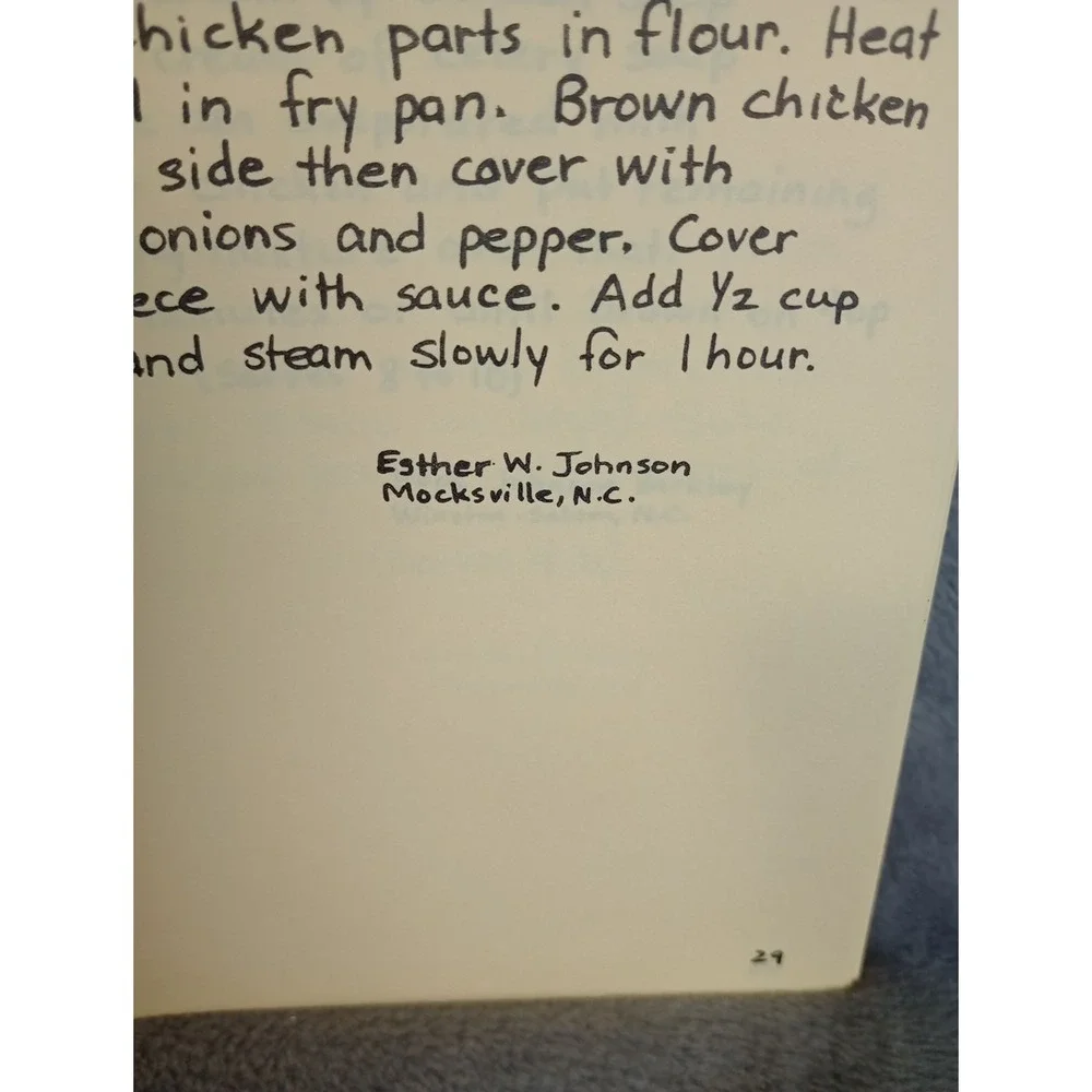 Local Family Handmade Cookbook Johnson Gomez Family Winston-Salem East Bend, NC‎